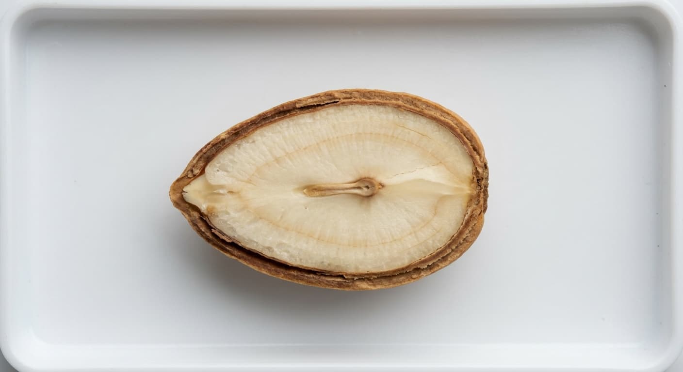 Scoville Splice Almond cross-section research specimen