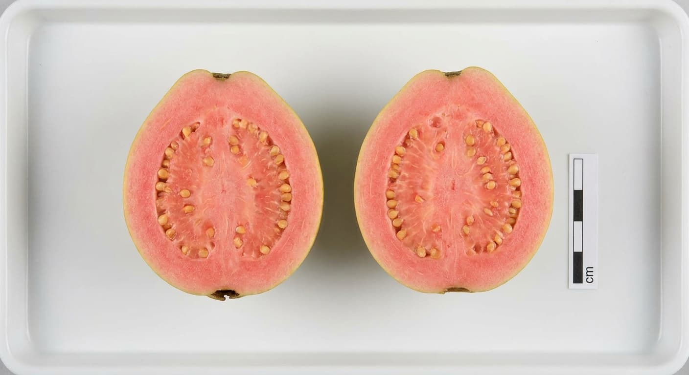 Scoville Splice Guava cross-section research specimen