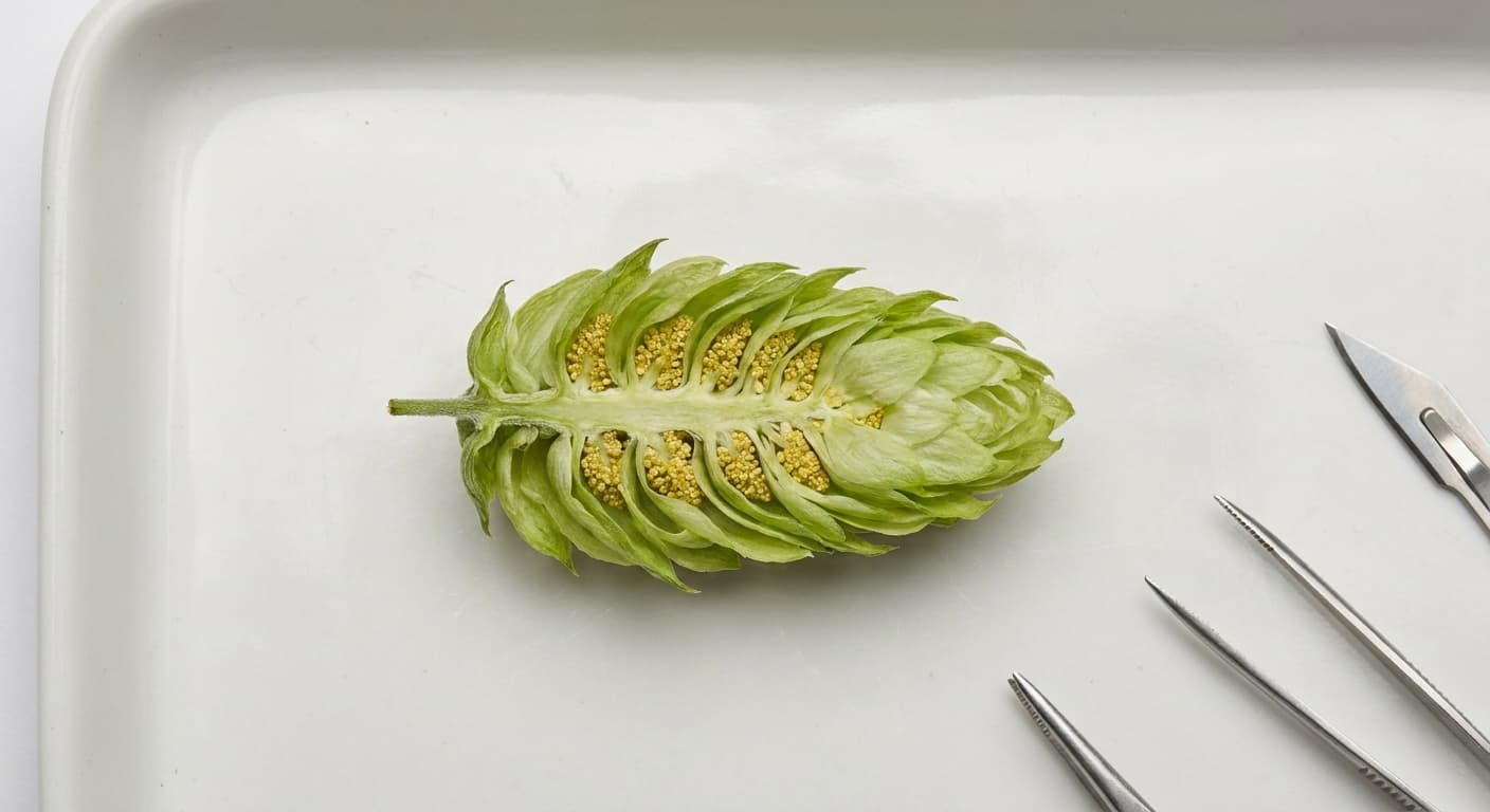 Scoville Splice Hops cross-section research specimen