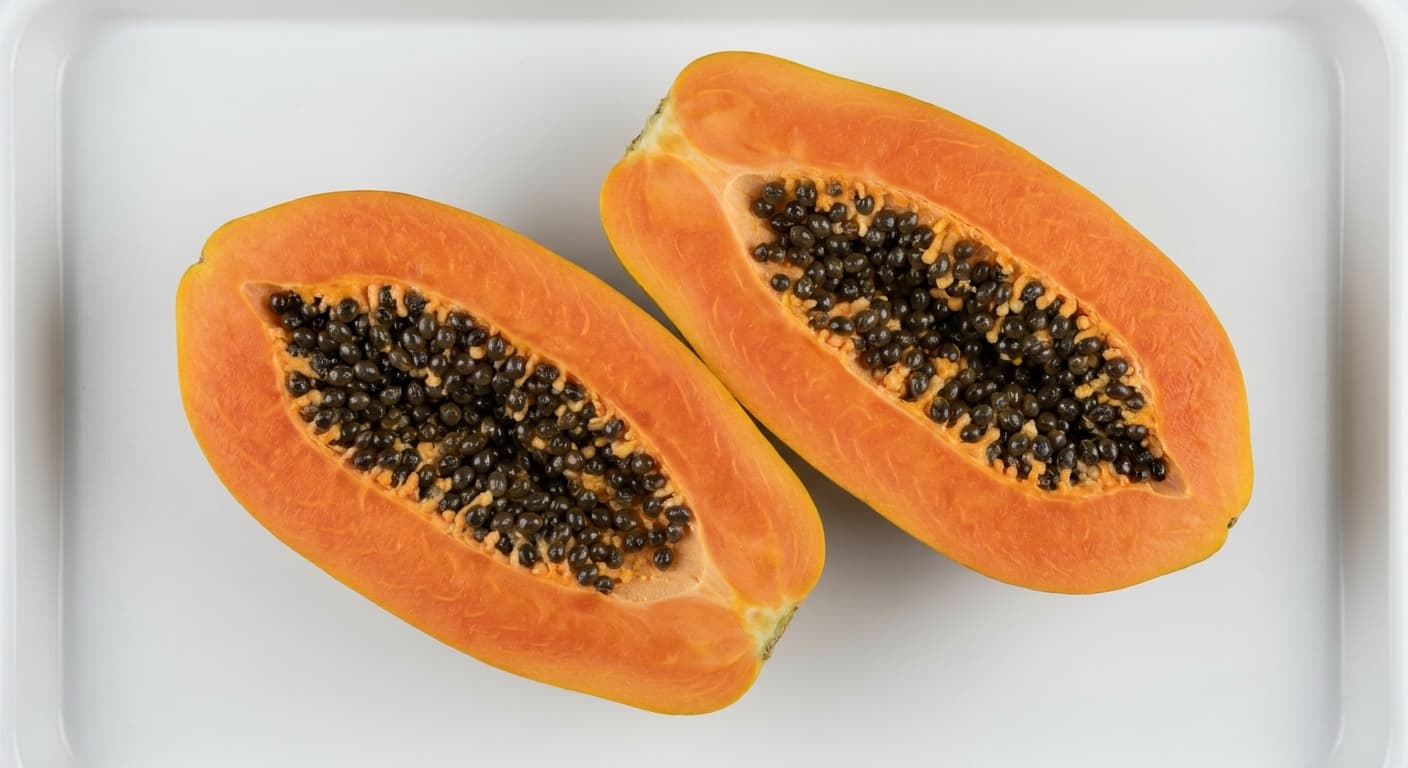 Scoville Splice Papaya cross-section research specimen