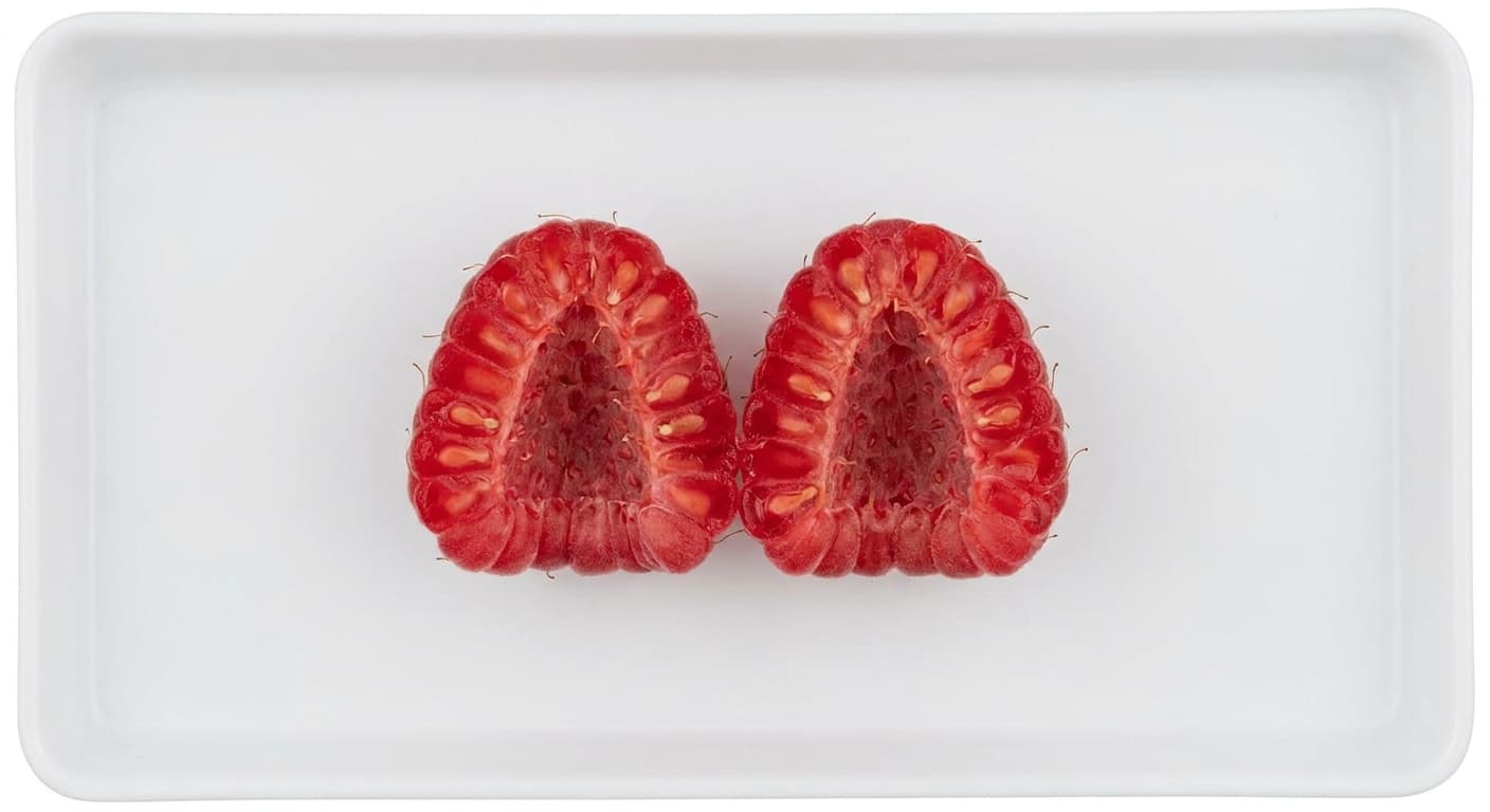Scoville Splice Raspberry cross-section research specimen