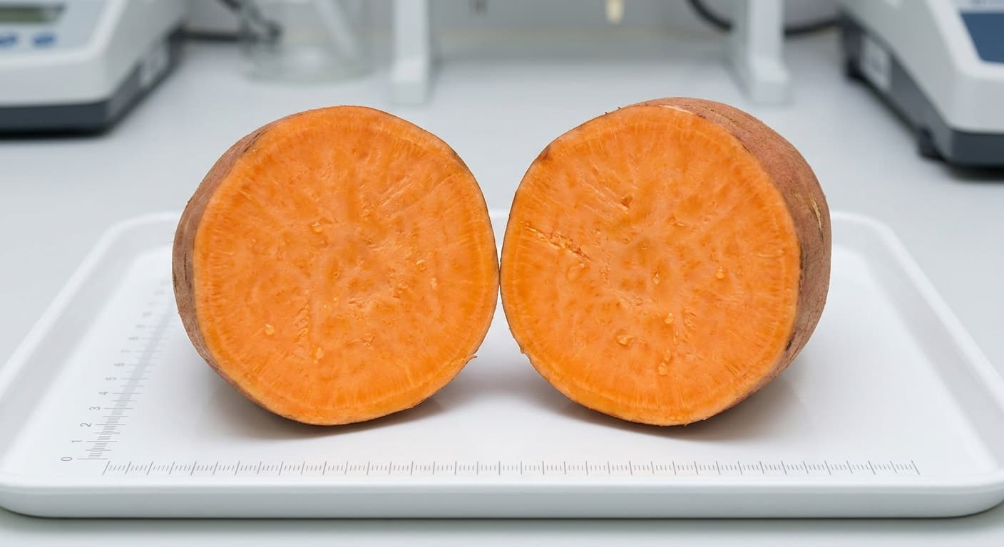 Scoville Splice Sweet Potato cross-section research specimen